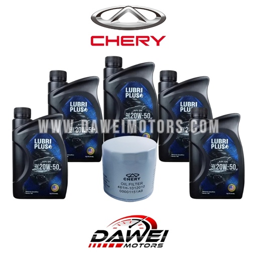 [0] Aceite Mineral (5 Litros) 20w50 +Filtro Aceite Orinoco Lubriplus Chery,Dongfeng Orinoco